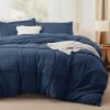35 - Navy - Grid (No Comforter)