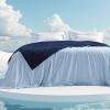imageBedsure Cold Blankets for Sleeping  Lightweight Summer Blanket Queen Size for Bed Cooling Ice Breathable DoubleSided Bedding Essentials for Hot Sleepers as Gifts Blue 90x90 InchesSkywayInsignia Blue