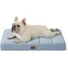 imageBedsure Cooling Dog Bed for Crate  Large Orthopedic Flat Puppy Beds with Removable Washable Cover Egg Crate Foam Pet Mat Suitable for Pet Up to 50 lbsCooling Blue