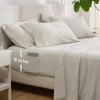imageBedsure Deep Pocket Queen Sheets  6 Piece Prewashed UltraSoft Queen Sheet Set Fits Mattresses Up to 18 Inches Thick Breathable ampamp Secure Fit Hotel Luxury Bedding Sage GreenLinen