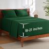 imageBedsure Deep Pocket Queen Sheets Set  Fits Mattresses Up to 21 Inches Thick  4 Piece GentleSoft Bed Sheets Moisture Wicking Soft ampamp Cooling Bedsheet ampamp Pillowcases Easy ampamp Secure Fit Light Grey05  Emerald Green
