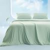 imageBedsure Duvet Cover Cooling Blanket for Hot Sleepers Queen Size Soft ampamp Breathable for Night Sweats AllSeason Lightweight GentleSoft Cooling Comforter Cover Set IceCool Fabric 90x90 Beige03  Green No Comforter