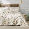 imageBedsure Floral White Quilt Set  Queen Size Reversible Quilt Bedding Set 3 Pieces Lightweight Bedspread Soft Botanical Bed Coverlet with 2 Pillow Shams for All Seasons 90quotx96quot01  Whisper White