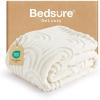 imageBedsure GentleSoft Throw Blanket for Couch  Soft Cozy Fall Blanket Gifts for Women Teen Girls Fuzzy Fluffy Fleece Throw Boho Home Room Fall Decor Aesthetic Halloween Christmas White 50x60 InchesWhite