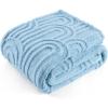 imageBedsure GentleSoft Throw Blanket for Couch  Soft Cozy Fall Blanket Gifts for Women Teen Girls Fuzzy Fluffy Fleece Throw Boho Home Room Fall Decor Aesthetic Halloween Christmas White 50x60 InchesBlue