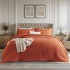 imageBedsure King Quilt Set  Ultra Soft Quilt Bedding Set for Green Bedroom Decor Lightweight AllSeason King Size Comforter with 2 Pillow Shams Dark Green Summer Bedspread Coverlet 106x96 Inch15  Red Orange  Clover