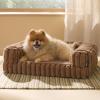 imageBedsure Orthopedic Dog Beds Large Sized Dog Waterproof Memory Foam Pet Bed with Sides NonSlip Bottom and EggCrate Foam Large Pet Couch Sofa with Washable Removable Corduroy Cover CreamBrown