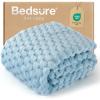 imageBedsure Pink Throw Blanket for Couch  350GSM Soft Cozy Throw Blankets for Bed Home Room Decor GentleSoft Cute Fleece Birthday Gifts for Women Girls 50x60 InchesDream Blue