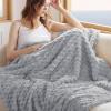 imageBedsure Pink Throw Blanket for Couch  350GSM Soft Cozy Throw Blankets for Bed Home Room Decor GentleSoft Cute Fleece Birthday Gifts for Women Girls 50x60 InchesCloudy Gray