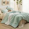 imageBedsure Queen Comforter Set  7 Pieces Sage Green Queen Bedding Set for All Seasons Boho Contrasting Design Bed in a Bag with Comforter Sheets Pillowcases ampamp Shams01  Sage GreenBeige