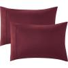 imageBedsure Queen Pillow Cases Set of 2  Dark Grey Double Brushed Microfiber Pillowcases 2 Pack Super Soft Cooling Pillow Case Covers with Envelope Closure Wrinkle Fade and Stain Resistant 20x3005  Burgundy