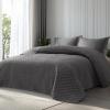 imageBedsure Quilts Queen Size  Grey Bedspreads Queen Size with Basket Weave Pattern Soft Quilt Bedding Lightweight Comforter Coverlet for All Seasons 90quot x 96quot00  Grey