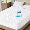 imageBedsure Twin Mattress Protector Quilted Twin Mattress Topper with Deep Pocket up to 22 Inches Soft Breathable Noiseless Bed Cover Waterproof Pad Bed for Home Bedroom Hotel  WhiteWhite