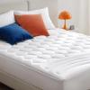 imageBedsure Twin XL Mattress Pad  Soft Mattress Topper for College Dorm Room Essentials Extra Long Twin Quilted Fitted Bed Cover Protector with 821 Inches Deep Pocket Washable White 39x80 InchesWhite
