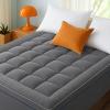 imageBedsure Twin XL Mattress Topper Dorm Bedding  Extra Thick Mattress Pad Cover with Deep Pocket Plush Soft PillowTop Bed Topper for Back Pain Relief Overfilled with Down Alternative Filling WhiteGray