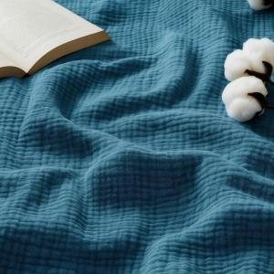 imageBedsure 100 Cotton Muslin Blanket King Size for Bed  4Layer Breathable and Lightweight Thin Soft Summer Gauze Muslin Blanket for Adults Linen Beige 108x90 Inches04  Teal