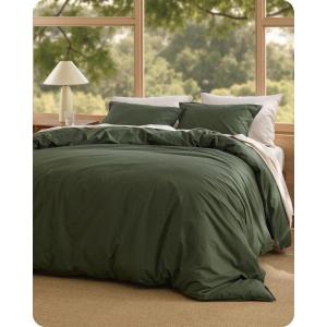 imageBedsure 100 Washed Cotton Duvet Cover Queen Size  Khaki Minimalist Cotton Duvet Cover Linen Like for All Seasons  GentleSoft Plain Simple Bedding Khaki Queen 90quotx90quot37  Slub Olive Green No Comforter