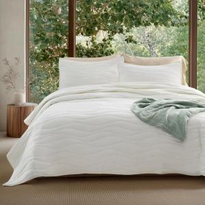 imageBedsure Cooling Quilt  Cooling Comforter Queen Size MoistureWicking and Silky Soft for Hot Sleepers and Night Sweats Luxury Tencel Lyocell Cotton Bedspread Lightweight ampamp Breathable Cloud QuiltIvory White
