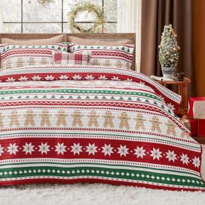 imageBedsure Floral White Quilt Set  Queen Size Reversible Quilt Bedding Set 3 Pieces Lightweight Bedspread Soft Botanical Bed Coverlet with 2 Pillow Shams for All Seasons 90quotx96quot26  Gingerbread Man
