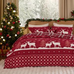 imageBedsure Floral White Quilt Set  Queen Size Reversible Quilt Bedding Set 3 Pieces Lightweight Bedspread Soft Botanical Bed Coverlet with 2 Pillow Shams for All Seasons 90quotx96quot28  Christmas Snow