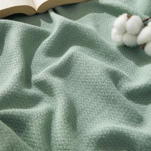 imageBedsure GentleSoft 100 Cotton Blanket Queen Size for Bed  Breathable and Lightweight Soft Cozy Textured Herringbone Woven Blanket for Summer Linen Beige 90x90 inches10  Sage Green