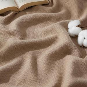 imageBedsure GentleSoft 100 Cotton Blanket Queen Size for Bed  Breathable and Lightweight Soft Cozy Textured Herringbone Woven Blanket for Summer Linen Beige 90x90 inches01  Taupe