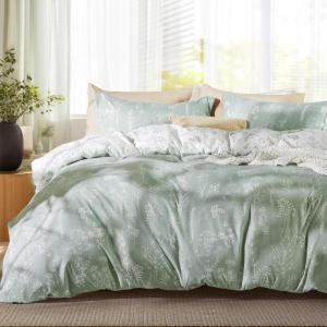 imageBedsure TwinTwin XL Comforter Set  Sage Green Bed Set 2 Pieces Cute Floral Bedding 1 Soft Reversible Botanical Flowers Comforter and 1 Pillow Sham01  Sage Green