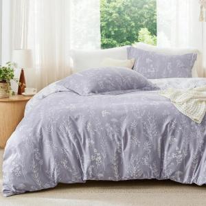 imageBedsure TwinTwin XL Comforter Set  Sage Green Bed Set 2 Pieces Cute Floral Bedding 1 Soft Reversible Botanical Flowers Comforter and 1 Pillow Sham06  Lavender