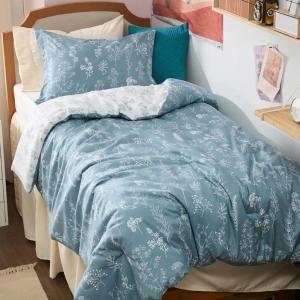 imageBedsure TwinTwin XL Comforter Set  Sage Green Bed Set 2 Pieces Cute Floral Bedding 1 Soft Reversible Botanical Flowers Comforter and 1 Pillow Sham11  Mineral Blue