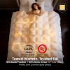 imageBedsure Feather Down Comforter Queen Size Ultra Soft Cotton Blend Fabric Luxurious Fluffy Hotel Duvet Insert with Storage Bag ampamp 8 Corner Tabs 90x90 Inches WhiteWhite