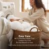 imageBedsure Feather Down Comforter Queen Size Ultra Soft Cotton Blend Fabric Luxurious Fluffy Hotel Duvet Insert with Storage Bag ampamp 8 Corner Tabs 90x90 Inches WhiteWhite