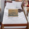 imageBedsure Twin XL Mattress Pad 2 Pack  Soft Mattress Topper for College Dorm Essentials Extra Long Twin Bed Protector Cover with 821 Inches Deep Pocket White 2 Pack 39x80 Inches