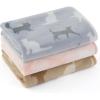 imageBedsure 1 Pack 3 Pet Blankets Super Soft Fluffy Premium Fleece Flannel Portable Throw Dog Blankets for Small Dogs Printed Cat Puppy Blanket PinkGreyBrown Small23x16 inchCat