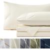 imageBedsure 100 Cotton Sheets King Size Set  500 Thread Count Cotton Sateen Bedsheets Luxury Hotel Quality Soft ampamp Breathable Bedsheets 16quot Deep Pocket 4Piece Include King Flat Sheet IvoryIvory