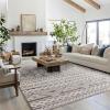 imageBedsure 5x7 Area Rugs for Living Room Machine Washable Rugs NonSlip Backing NonShedding Vintage Low Pile Easy Care Throw Carpet for Bedroom Dining Room Grey05  Khaki