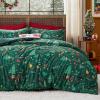 imageBedsure Christmas Comforter Set Queen  Christmas Bed Set with Festival Forest Soft Bedding for Holiday 3 Pieces 1 Soft Trees Printed Comforter and 2 Pillow Shams05  Green Forest