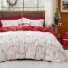 imageBedsure Christmas Duvet Cover Queen  Holiday Bedding Collection with a Festive Pattern Includes 1 Duvet Cover and 2 Pillow Shams Queen Gift Design03  Christmas Wishes No Comforter