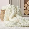 imageBedsure Chunky Knit Throw Blanket for Couch  100 Hand Knitted 506 lbs GentleSoft Blanket with Giant Chenille Yarn for Bed Living Room Home Decor Thick and Cozy Grey 50x60 Inches03  Cream White