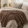 imageBedsure Comforter Queen Size 5 Pieces  Queen Size Comforter Set with Checkered Throw Blanket and Decorative Pillow Lightweiget Bedding All Season Bedding Sets Linen Beige04  Light Camel
