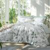 imageBedsure Comforter Set Queen Size  Cute Floral Bedding Comforter Set 3 Pieces 1 Soft Reversible Sage Green Botanical Flowers Comforter and 2 Pillow Shams02  Sage Green