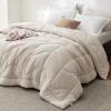 imageBedsure Comforters Queen Size  Down Alternative Comforter for All Season UltraSoft Prewashed Duvet with 4 Tabs Lightweight ampamp Warm Bedding  Machine Washable Linen Queen 88x88 InchesLinen