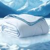 imageBedsure Cooling Blankets for Hot Sleepers  Cold and Lightweight Gift for Night Sweats Summer Blanket Full Size Ice Cooled Breathable Comforter for Bed and Couch Grey 80x90 InchesBlue