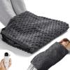 imageBedsure Electric Foot Warmer Bed Foot Warmer Fast Heating Versatile Extra Large Heating Pad for Feet Back and Full Body Gifts for Women Men and Mom Auto Shut Off 20x33 Inches Charcoal Grey01  Charcoal Grey