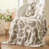 imageBedsure Fall Throw Blanket for Couch  Super Soft Cozy ampamp Warm Knit Checkered Blanket Breathable Lightweight ampamp Fluffy for Bed ampamp Sofa Gentlesoft Black 50x60 Inches03  Leopard Khaki