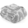 imageBedsure Fall Throw Blanket for Couch  Super Soft Cozy ampamp Warm Knit Checkered Blanket Breathable Lightweight ampamp Fluffy for Bed ampamp Sofa Gentlesoft Black 50x60 Inches03  Leopard Grey