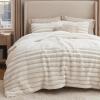 imageBedsure Faux Fur Queen Comforter Set  Beige Fluffy Comforter Queen Size Soft and Cozy Shaggy Bedding Comforter Sets Winter Warm Luxury Fuzzy Bed Set 3 Pieces 1 Comforter and 2 Pillowcases02  Coconut White
