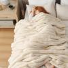 imageBedsure Faux Fur Throw Blanket  Ultra GentleSoft ampamp Fluffy Fuzzy Luxury Throw Blanket for Couch Sofa and Bed Thick and Warm for Winter Cozy Striped Decorative Gift for Women Purple 50x70 Inches01  Beige
