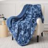 imageBedsure GentleSoft Sherpa Fluffy Blanket Queen Size for Bed  Fleece Warm and Cozy for Women Gift Plush ampamp Fuzzy Faux Fur Blanket for Couch Sofa and Decor Tie Dye Design Grey 90x90 Inches07  Indigo