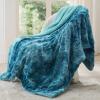 imageBedsure GentleSoft Sherpa Fluffy Blanket Queen Size for Bed  Fleece Warm and Cozy for Women Gift Plush ampamp Fuzzy Faux Fur Blanket for Couch Sofa and Decor Tie Dye Design Grey 90x90 Inches00  Teal