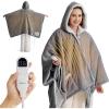 imageBedsure Heated Blanket Wearable Shawl  Electric Wrap Poncho Blanket Hoodie for Adult Winter Gifts for Mom Women Girlfriend Warm Sherpa Heating Throw Auto Shut Off 55x64 inches Burgundy01  Grey